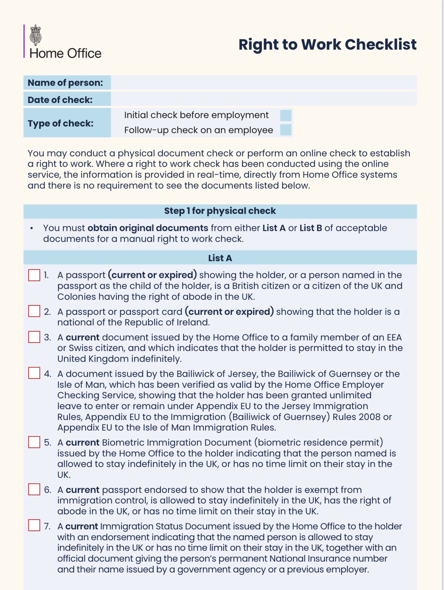 Right to Work Checklist changed 1st July 2021 – PAYadvice.UK